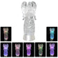 Eldnacele Snow Globe Angel, Lighted Water Glittering Swirling Crystal Angel Statue(Timer), Battery Operated Sparkling Multi-Colo