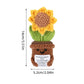 Rovyfota Crochet Sunflower Emotional Support Plant - Cute Positive Gift With Encouragement Card, Mini Potted Flower Plush For De