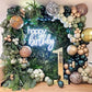 128Pcs Safari Jungle Balloon Garland Arch Kit- Sage Green And Brown Balloons With Animal Print For Wild One Tropical Theme Party