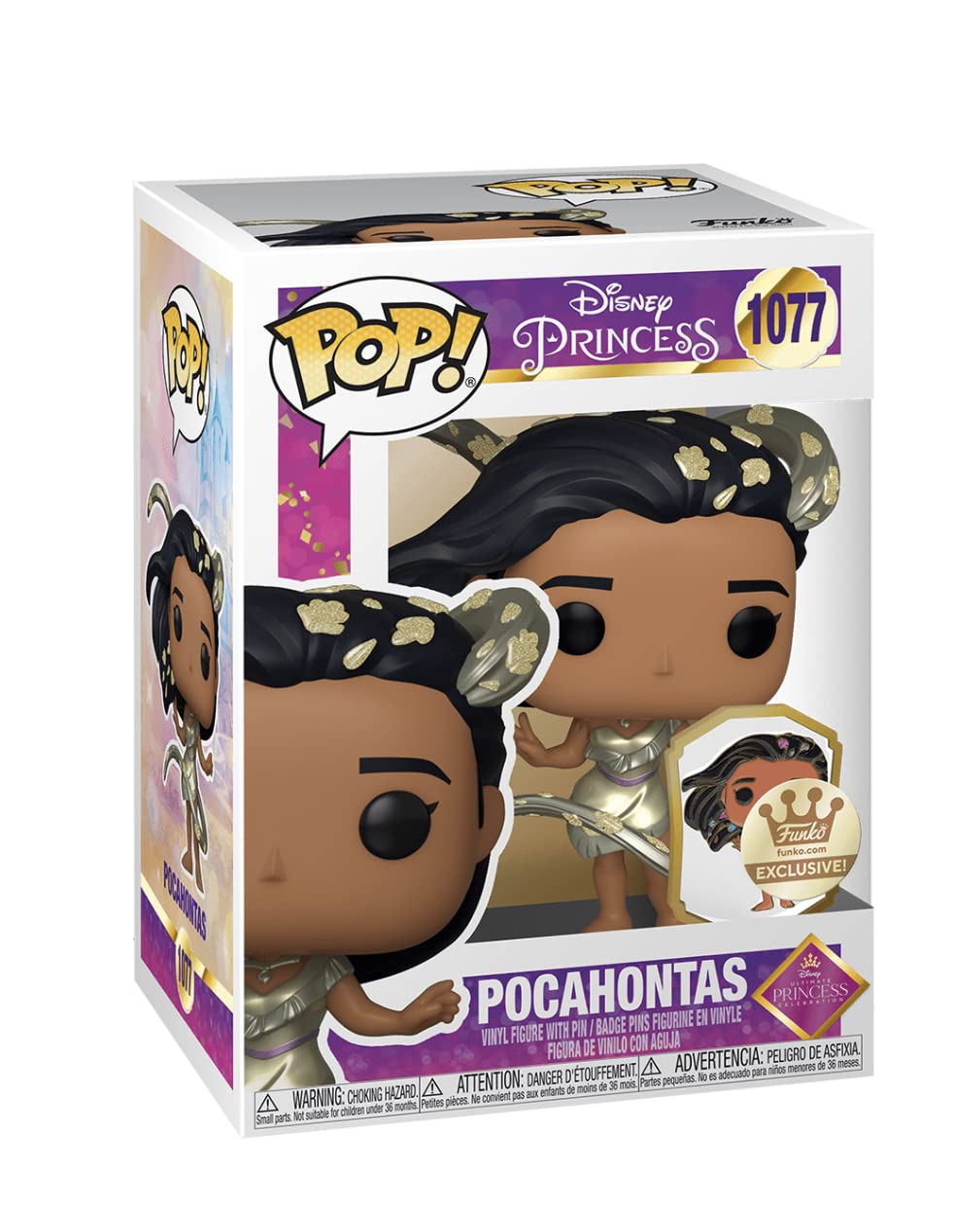 Funko POP! Pocahontas (Gold) - Ultimate Princess Collection with Pin - Shop Exclusive Vinyl Figure