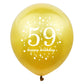 Shuntai 59Th Birthday Balloons Black And Gold 59Th Birthday Decorations For Men Women Latex Confetti Balloon Happy 59 Years Old