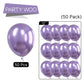 Partywoo Metallic Light Purple Balloons, 50 Pcs 12 Inch Metallic Purple Balloons, Purple Metallic Balloons For Balloon Garland Or Balloon Arch As Party Decorations, Birthday Decorations, Purple-G130