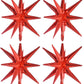 Toniful 4 Pcs 22Inch 4D Huge Red Star Balloons Explosion Star Mylar Foil Balloons For Party Supplies Backdrop Christmas,New Year