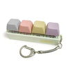 Keyboard Fidget Toy, Finger Fidget Clicker Keychain Accessories Autism Sensory Toys Stress Relief For Adults (Four Colors)