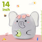 Athionsu 12-Inch Adorable Elephant Plush Toy Flower Crown with Coconut Detail for Toddler Kids and Boys  Great for Bedroom Decor and Cuddling