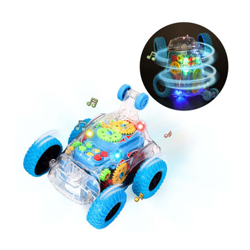 Sensory Toys For Kids With Autism,Light Up Toys Car For Toddlers 1-3,Bump And Go Toy Car With Colorful Moving Gears,Music,Led Ef