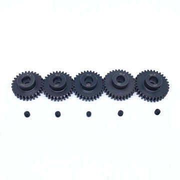 KingVal Replacement 5PCS M1 8mm 28T 29T 30T 31T 32T Steel Pinion Motor Gear Compatible with 1/5 RC Car Brushed Brushless Motor