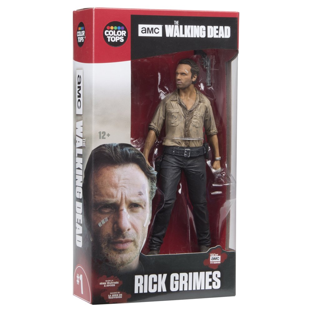McFarlane Toys The Walking Dead Rick Grimes Action Figure, 7" PVC, Red, Model 14671-4