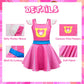 Agribazaar Flutter Sleeve Dress Daily Clothes Party Dresses Summer Skirt Soft Wear Halloween Outfits 5T 6T