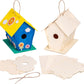 Haoser Diy Wooden Birdhouses  Creative Arts And Crafts Set For Kids And Adults  Unfinished Wood Birdhouse Kits With Paint Kit,