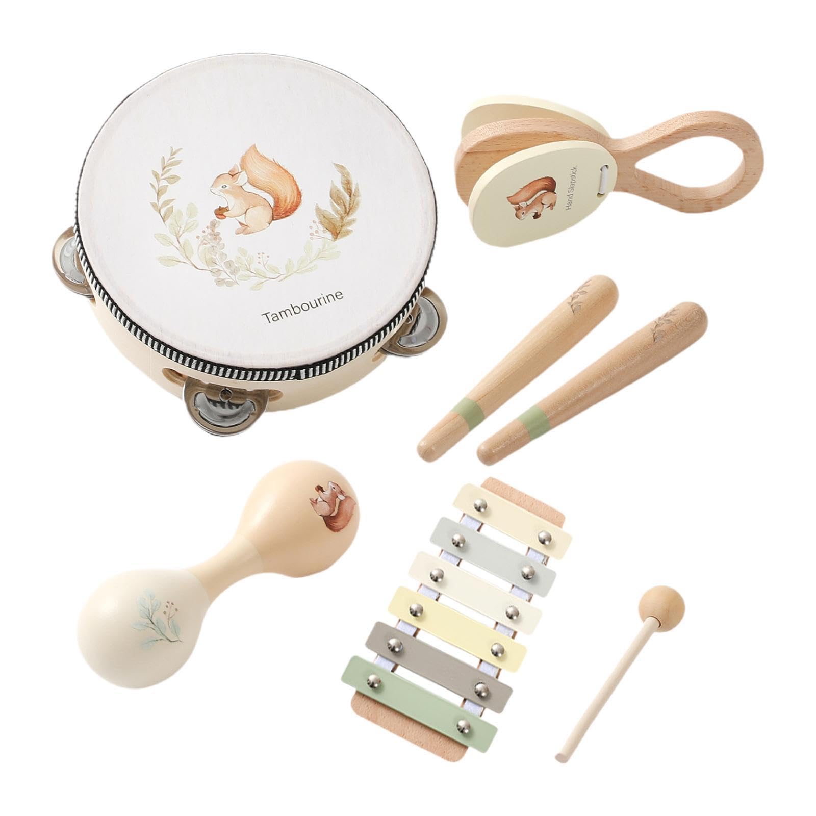Atorse Baby Musical Instruments For Toddlers 13 Rhythm Training Toy With Xylophone No Triangles