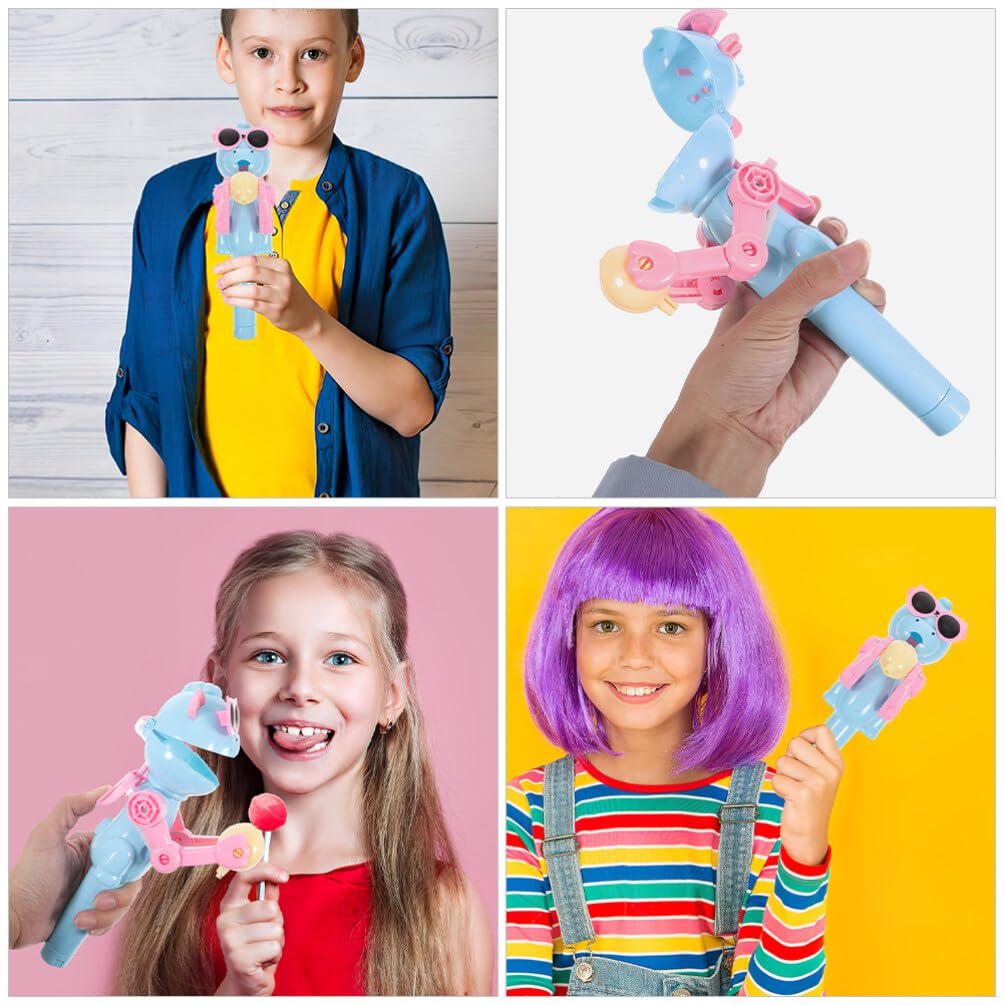 UPKOCH Lollipop Case, 2pcs Creative Lollipop Robot Holder, Novelty Robot Toy Creative Design Eat Lollipop, Dinosaur Shape Lollip