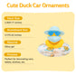 Wonuu Car Duck Rubber Duck Car Ornaments Duck Car Dashboard Decorations With Cute Headband Swim Ring Necklace Sunglasses, A-Blue Hat-Blue Glasses
