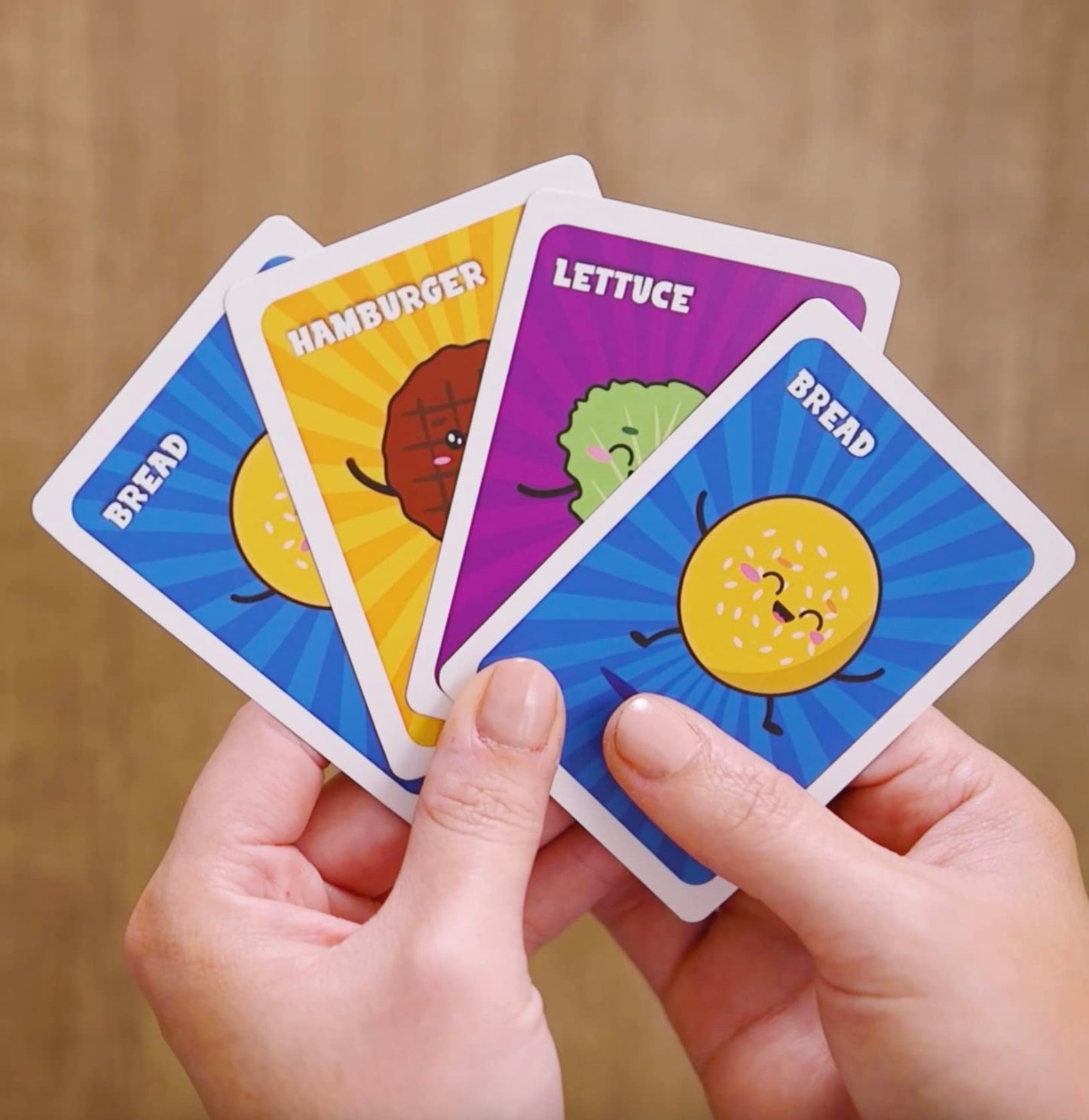 Slapburger Card Game - Fast-Paced Kids And Family Games For Ages 4 And Up - Fun Card Game For Birthdays, Classroom, Camping, Game Night & Friends - Easy To Play, 2 To 6 Players, 15 Minutes Playtime