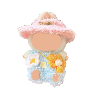 QIUTIMIY Clothes for Doll 17cm Doll Clothes 3-Piece-Set Doll Clothes enhanced Doll Outfit with Accessories-Birthday Hat+Bag+Overall(NO Doll Included)