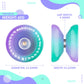 K1 Responsive Yoyo Pro, Trick Yo-Yo For Kids Beginners, Durable Plastic Yoyo With 12 Yo Yo Strings +2 Hubstacks + Yoyo Case Bag + Yo-Yo Glove (Green Purple)