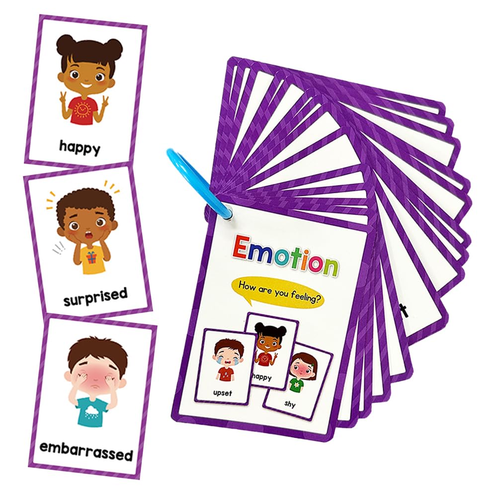 Lachilly Emotions Learning Flashcards, High Frequency Words, Beginning Reading, Kindergarten To 1St Grade, Esl Teaching Material