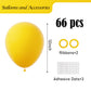 Voircoloria Lemon Yellow Balloons, 66Pack 12Inch Mustard Yellow Latex Party Balloons For Birthday Baby Shower Graduation Wedding