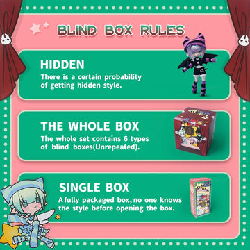 Xidondon Bjd Doll Action Figure Band Series Blind Box Figures, Random Design Box Toys, Collectible Toy Set (Single Box)