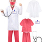 Puteraya Kids Doctor Costume Set Surgical Doctor Suit Uniform With Stethoscope Toys For Boys Girls Dress Up