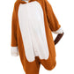 Kianmacar Kids Animal Onesie Kangaroo Pajamas Halloween Costume Cosplay Sleepwear (Brown Horse, 95)(Age:Over 5 Years Old)