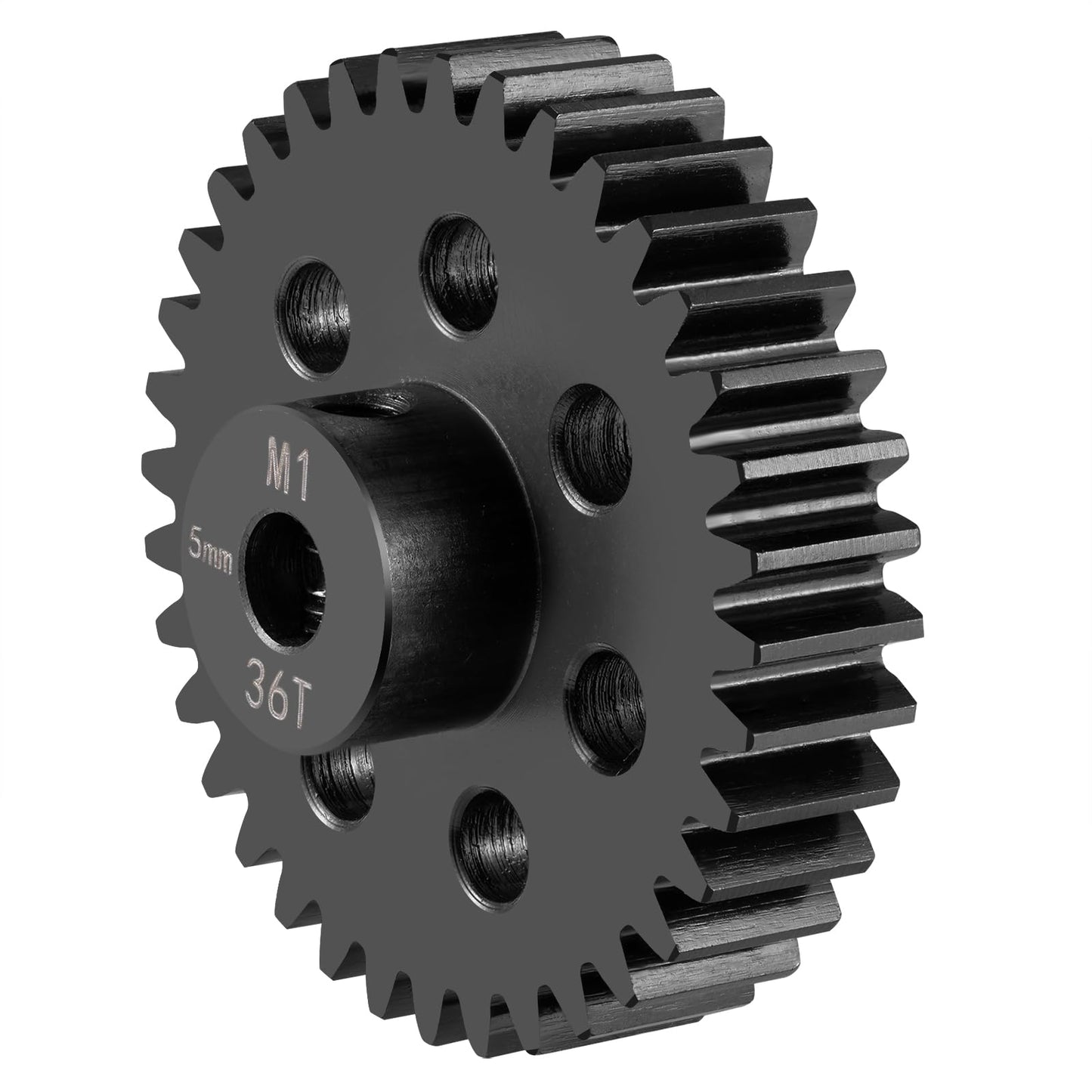 BRKRC Steel M1 Pinion Gear 34T-45T 5mm Shaft Motor Gears for 1/8 1/10 RC Brushless Brush Motor Electric Car/Truck Part (36T)