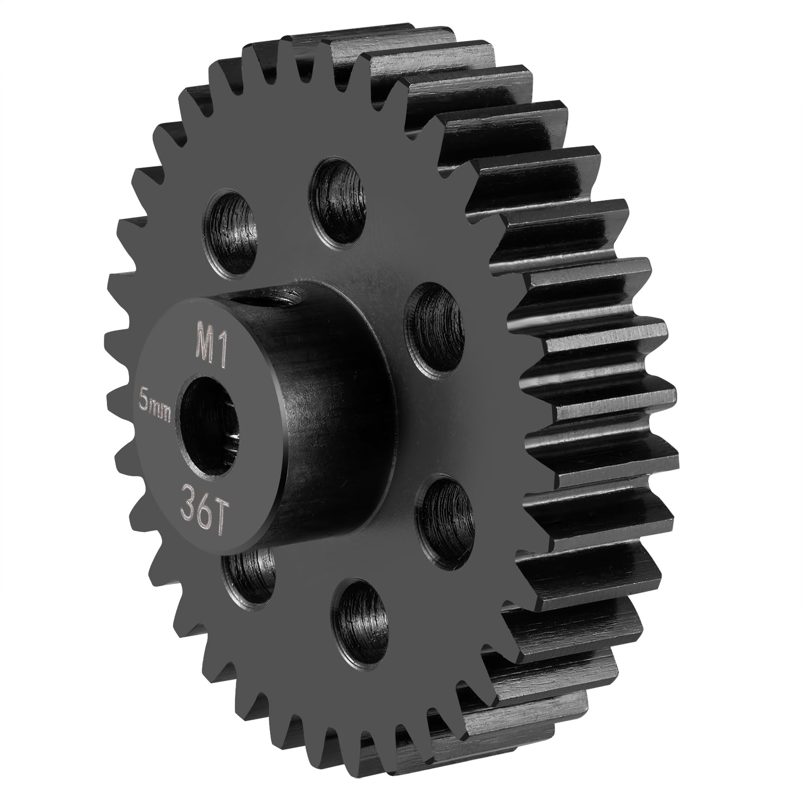 BRKRC Steel M1 Pinion Gear 34T-45T 5mm Shaft Motor Gears for 1/8 1/10 RC Brushless Brush Motor Electric Car/Truck Part (36T)