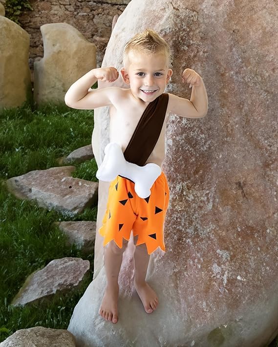 Luke And Lulu Halloween Toddlers Costume - Pebbles Outfit For Baby Girls - Caveman Bam Bam Costume For Baby Boys