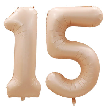 Goer Number 15 Balloons For 15Th Birthday Sweet 15 Party Decorations,42 Inch Jumbo Foil Helium 51 Balloons For 51St Birthday Party Decoration (Caramel)
