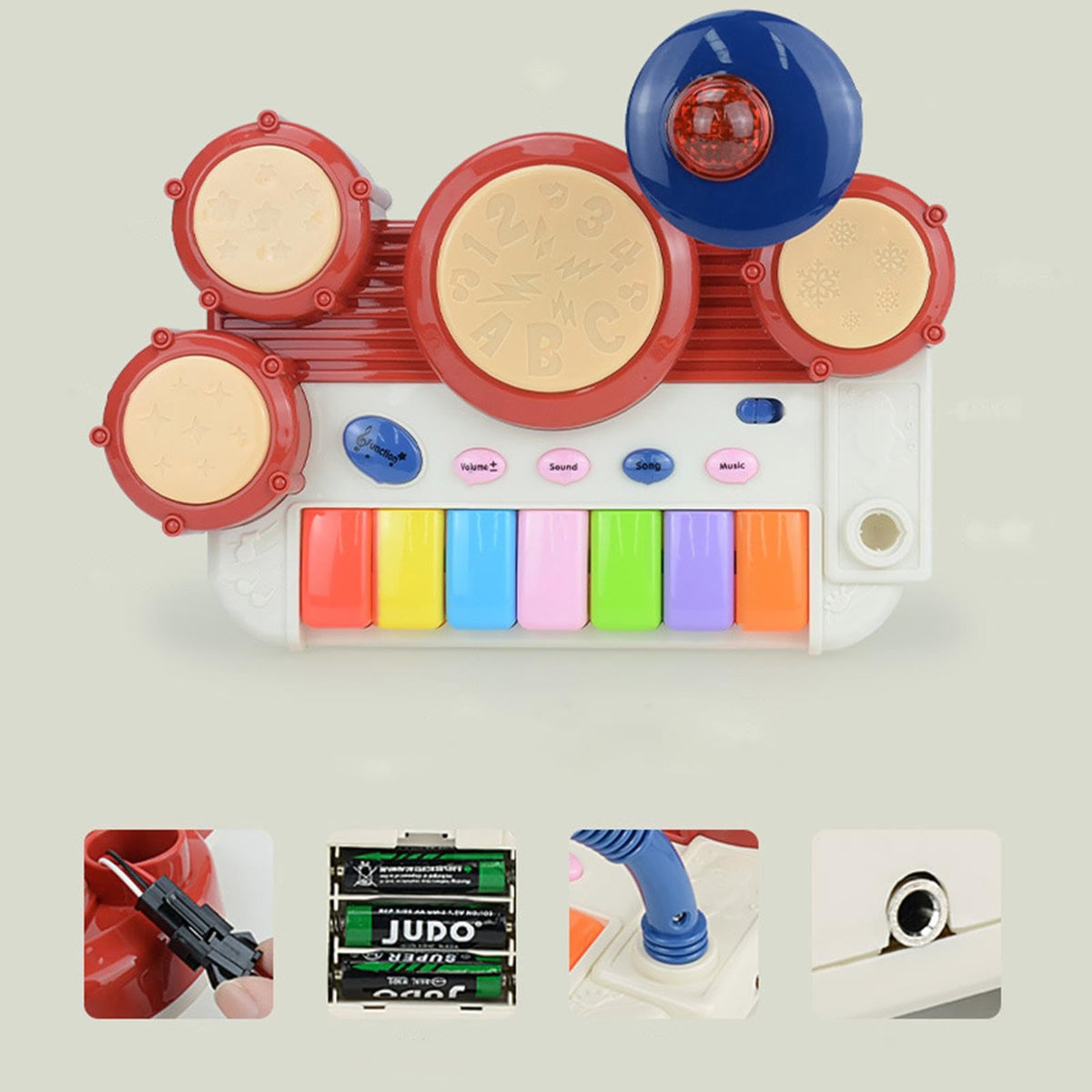 Bnf Kids Drum Set Developmental Musical Instrument For Girls Kids Birthday Gifts Baby | Toys For Baby | Developmental Baby Toys