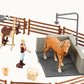 Peagprav Horse Stable Figurine Playset Horse Club With Rider Horse Wash Area Fence Figures Animal Toys Set Gifts For Girls And B