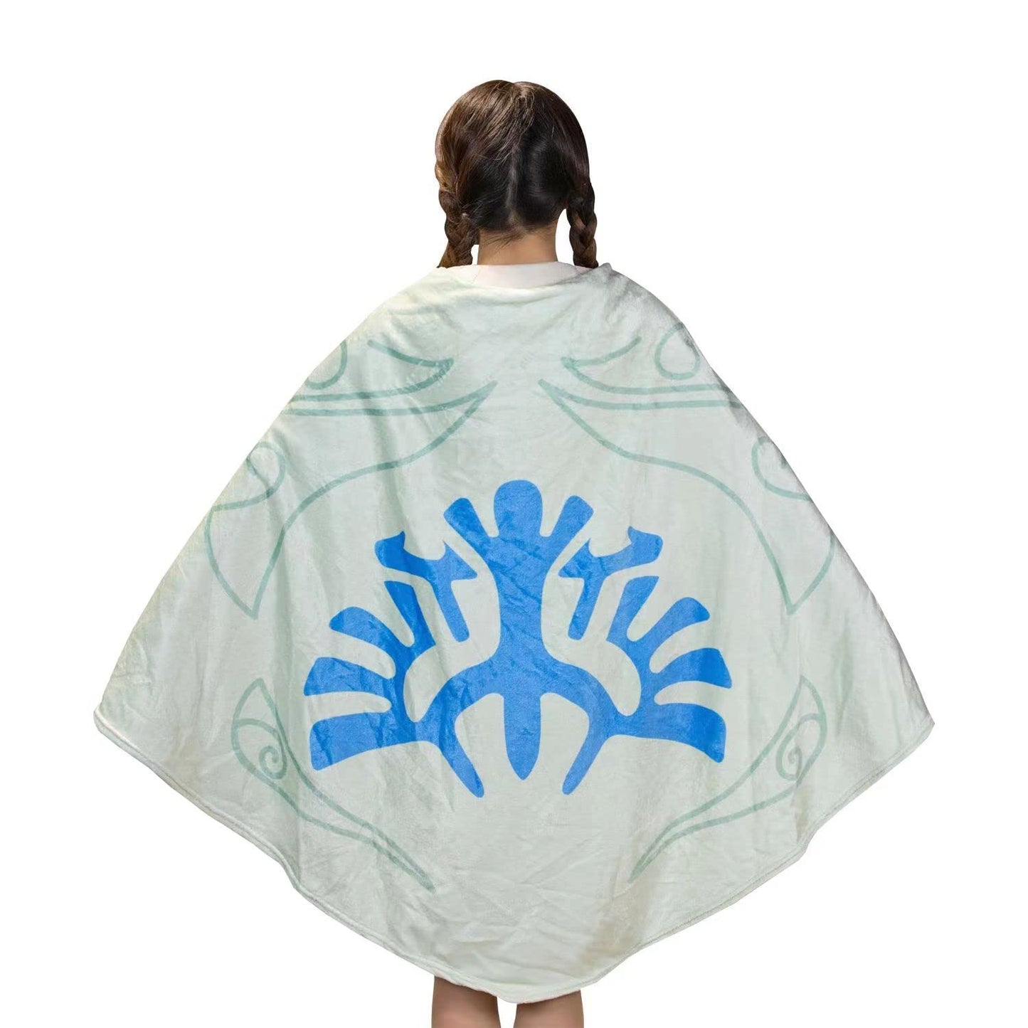 Marukqw Zelda Plush Glider Style Blanket Cloak Cosplay Prop L60 Inch W43 Inch (Light Gray)