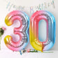 Toniful 40 Inch Rainbow Large Numbers Balloons 0-9, Number 1 Digital 1 Helium Balloons, Foil Mylar Big Number Balloons For Birth