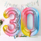 Toniful 40 Inch Rainbow Large Numbers Balloons 0-9, Number 8 Digital 8 Helium Balloons, Foil Mylar Big Number Balloons For Birth