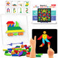 Wembley Magnetic Puzzles Imagination Shapes Game For Kids Diy Creative Educational Activity Toy Set 44 Magnetic Shapes With Boar