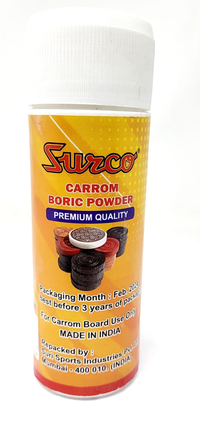 KD Surco Carrom Board Powder - 200 Gms, Ideal for Carrom Board Maintenance, 7.05 Ounce, High-Quality Board Material