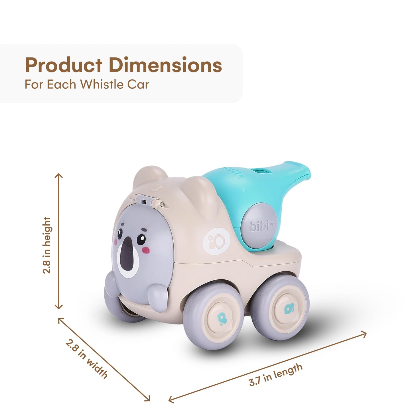 Childlike Behavior | 4 Pcs Car Whistle Toy For Baby - Whistle Inertia Car - Animal-Themed - Plastic Cars With Whistle Function T