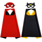 Riorand Superhero Capes And Mask For Kids,Superhero Costume Boys Grils Christmas Halloween Cosplay For 3-10 Years Old 2Pcs (Red+