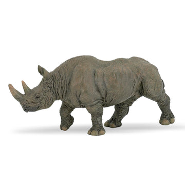 Papo Black Rhinoceros Toy Figure  Gray