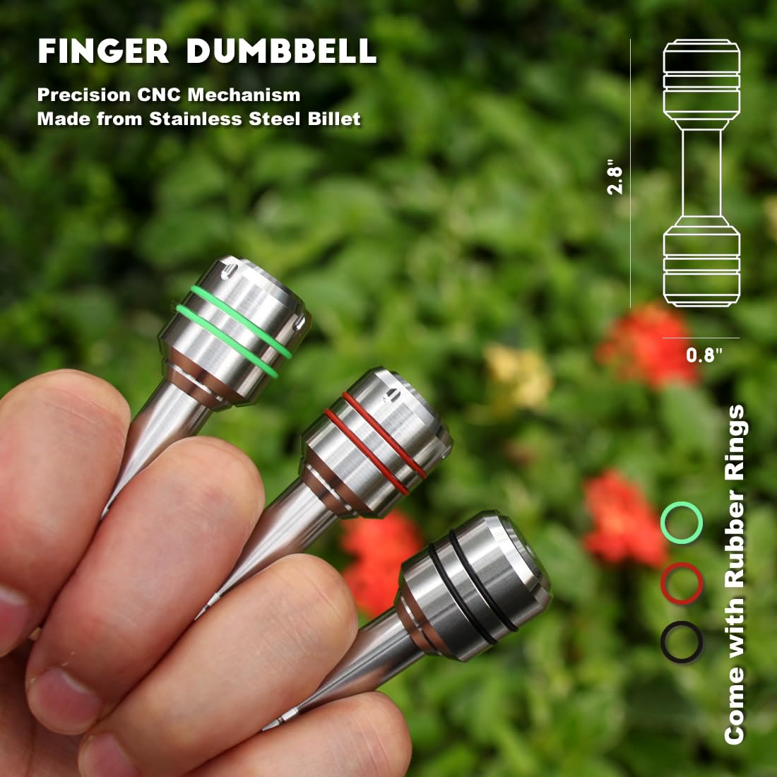 Finger Dumbbell Spinners, 2 In 1 Fidget Toys Adults, Metal Fidgets, High Resilience Thumb Button, Adhd Stress Relief, Gifts For