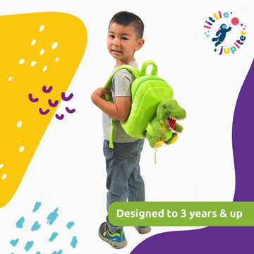 Pet Plush Dinosaur Stuffed Animal Backpack For Boys & Girls 3 - 4 - 5 Years Old W/ Removable T Rex Plush Toy - Backpack Dinosaur
