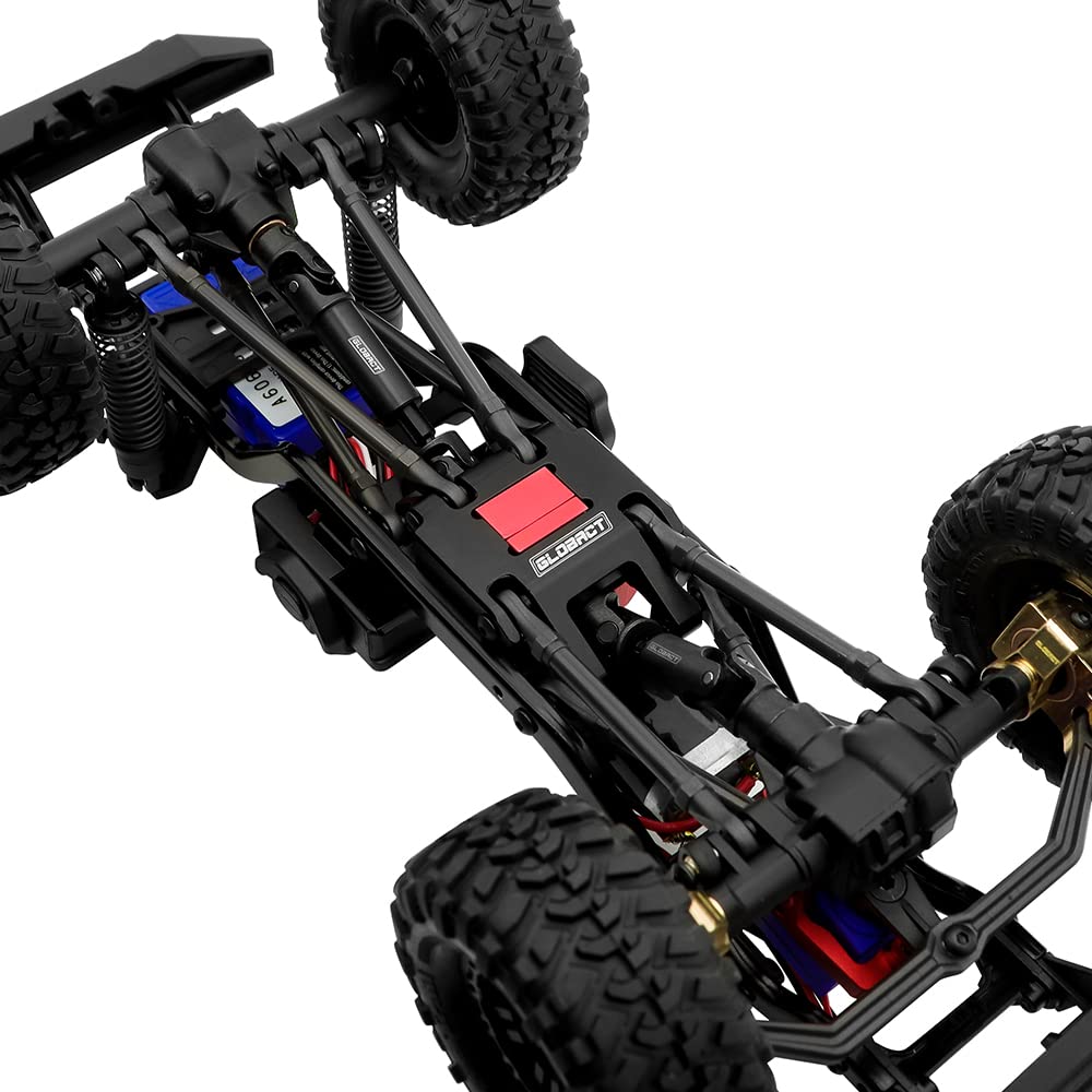 GLOBACT Stainless Steel Center Drive Shaft for 1/18 RC Crawler TRX4M Upgrades Accessories (Black 2Pcs)