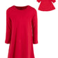 Leveret Girl And Doll Cotton Dress Solid Red 12 Year