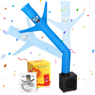 Poen Easter Mini Inflatable Tube Man Gag Funny Gift For Kids Wacky Waving Inflatable Tube Guy With Blower Joke Toy Desktop Quirky White Elephant Gift For Table Birthday Party Decor(Laugh)