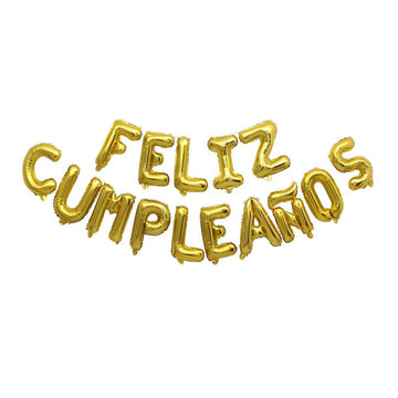 Letter Balloons Feliz Cumpleanos Gold Balloon Happy Birthday Balloons Birthday Banner Decoration Party Decoration Supplies