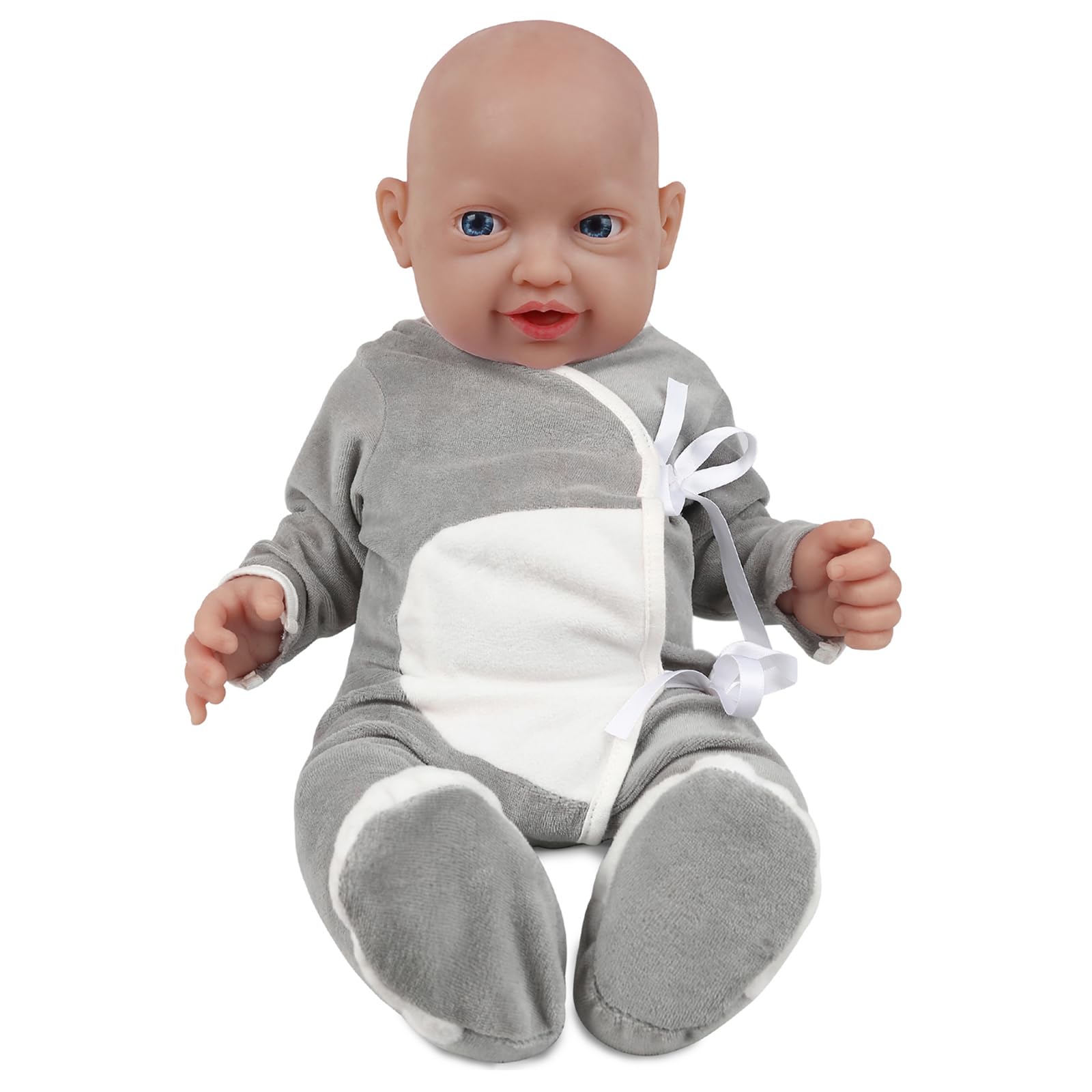 Vollence 23 Inch Full Body Silicone Baby Doll That Look Real Weighted Silicone Real Baby Doll For Kid Birthday Gift New Year Gifts - Boy
