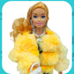 Flfuatt Stylish Fashions Girls Doll Toys, The Ultimate Fashionista Doll For Trendy Kids, 11.5 Inch Fashion Doll (Yellow)