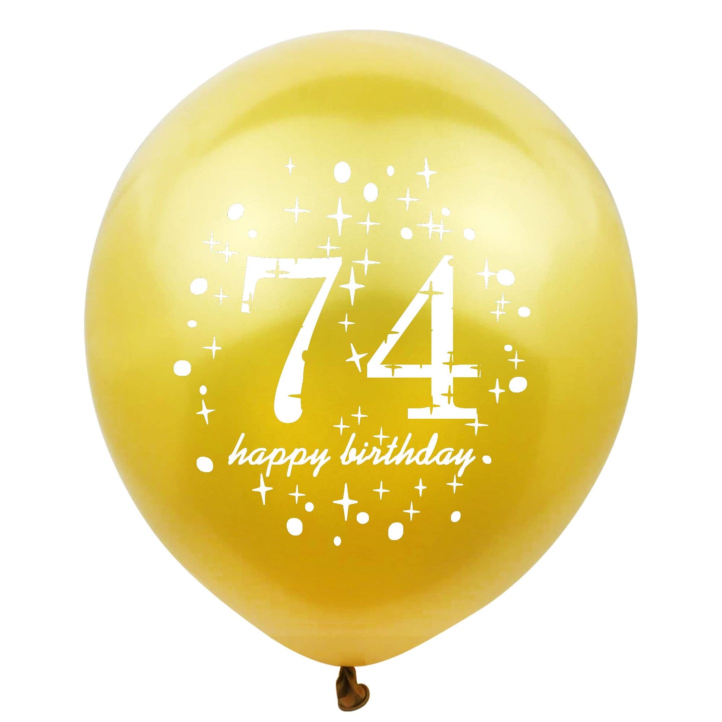 SHUNTAI 74th Birthday Balloons, Gold and Black, 12 Inch Latex Confetti, 15 Pack, 74 Years Old Anniversary Party Supplies