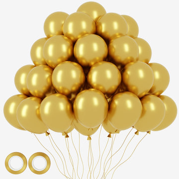 Voircoloria 105Pcs Metallic Gold Balloons 12Inch Party Latex Balloons For Birthday Graduation Baby Shower Wedding Anniversary Ne