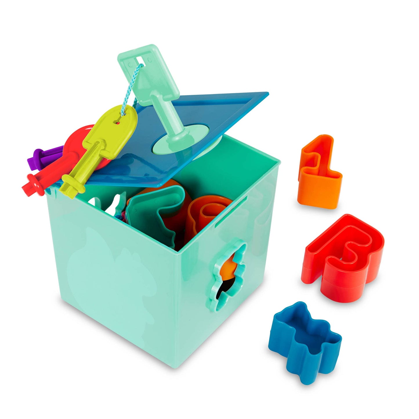 Battat - Sorting & Stacking Boxes - Nesting Toddler Play Cubes - Color - Coded Dexterity Keys - Numbers, Letters & Shapes - 2+ Y